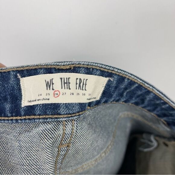Free People We the Free Exposed Zipper Denim Mini Skirt Women's Size 26 - Picture 5 of 7